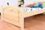 Lit simple / lit d'appoint en bois de pin massif, naturel 82, avec sommier à lattes - 90 x 200 cm (l x L)