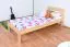 Lit simple / lit d'appoint en bois de pin massif, naturel 74, avec sommier à lattes - 90 x 200 cm