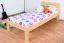 Lit simple / lit d'appoint en bois de pin massif, naturel 74, avec sommier à lattes - 90 x 200 cm