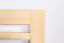 Lit simple / lit d'appoint en bois de pin massif, naturel 74, avec sommier à lattes - 90 x 200 cm