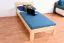 Lit simple / lit d'appoint en bois de pin massif, naturel 74, avec sommier à lattes - 90 x 200 cm