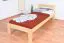 Lit simple / lit d'appoint en bois de pin massif, naturel 74, avec sommier à lattes - 90 x 200 cm