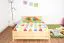 Lit pour enfants / lit d'enfant en bois de pin massif, naturel 77, avec sommier à lattes - 140 x 200 cm (l x L)