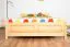Lit simple / lit d'appoint en bois de pin massif, naturel 77, avec sommier à lattes - 140 x 200 cm