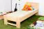 Lit simple / lit d'appoint en hêtre massif, naturel 111, sommier à lattes inclus - 80 x 200 cm