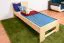 Lit simple / lit d'appoint en hêtre massif, naturel 111, sommier à lattes inclus - 80 x 200 cm