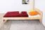 Lit simple / lit d'appoint en bois de pin massif, naturel 80, avec sommier à lattes - 100 x 200 cm (l x L)