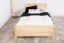 Lit simple / lit d'appoint en bois de pin massif, naturel 80, avec sommier à lattes - 100 x 200 cm (l x L)