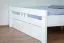 Lit double Easy Premium Line K8 en surlongueur 160 x 220 cm | Hêtre massif blanc laqué | Design moderne