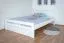 Lit double Easy Premium Line K8 en surlongueur 160 x 220 cm | Hêtre massif blanc laqué | Design moderne
