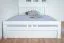 Lit double Easy Premium Line K8 en surlongueur 160 x 220 cm | Hêtre massif blanc laqué | Design moderne
