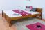 Lit junior en pin massif | Finition chêne rustique | 160 x 200 cm | Sommier inclus | Design moderne et robuste