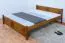 Lit junior en pin massif | Finition chêne rustique | 160 x 200 cm | Sommier inclus | Design moderne et robuste