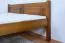 Lit junior en pin massif | Finition chêne rustique | 160 x 200 cm | Sommier inclus | Design moderne et robuste