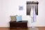 Coffre en bois de pin massif | Finition noyer foncé | 51 x 120 x 46 cm | Design moderne et robuste