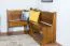 Banc d’angle en pin massif | Finition chêne rustique | Junco 243 | 84 x 110 x 152 cm