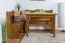 Banc d’angle en pin massif | Finition chêne rustique | Junco 243 | 84 x 110 x 152 cm