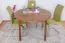 Table ronde en pin massif | Finition chêne rustique | Junco 235B | Diamètre 120 cm