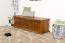 Banc avec espace de rangement en pin massif, chêne rustique 179 - Dimensions : 50 x 154 x 46 cm (H x L x P)