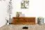Banc avec espace de rangement en pin massif, chêne rustique 179 - Dimensions : 50 x 154 x 46 cm (H x L x P)