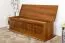 Banc avec espace de rangement en pin massif, chêne rustique 179 - Dimensions : 50 x 154 x 46 cm (H x L x P)