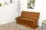 Banc avec espace de rangement en pin massif, chêne rustique 179 - Dimensions : 50 x 154 x 46 cm (H x L x P)