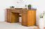 Bureau Pipilo 19 en bois massif | Pin et chêne | Finition rustique | 78 x 182 x 54 cm | Rangement optimisé