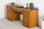 Bureau Pipilo 19 en bois massif | Pin et chêne | Finition rustique | 78 x 182 x 54 cm | Rangement optimisé