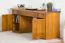Bureau Pipilo 19 en bois massif | Pin et chêne | Finition rustique | 78 x 182 x 54 cm | Rangement optimisé