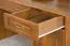 Bureau Pipilo 19 en bois massif | Pin et chêne | Finition rustique | 78 x 182 x 54 cm | Rangement optimisé