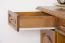 Bureau Pipilo 19 en bois massif | Pin et chêne | Finition rustique | 78 x 182 x 54 cm | Rangement optimisé