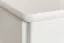 Commode de nuit en pin massif blanc Junco 154 | 2 tiroirs | 55 x 40 x 42 cm | Design moderne