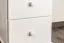 Commode / table de chevet en pin massif blanc Junco 154 - Dimensions : 55 x 40 x 42 cm (H x L x P)