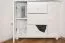 Commode d’angle en pin massif blanc Junco 177 | 3 tiroirs et 4 niches | 78 x 90 x 60 cm