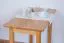 Table carré en pin massif | Finition aulne Junco 226C | 100 x 50 cm | Design moderne | Grande stabilité