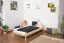 Lit simple / lit d'appoint en bois de pin massif, naturel A14, sommier à lattes inclus - Dimensions 90 x 200 cm 