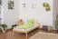 Lit simple / lit d'appoint en bois de pin massif, naturel A14, sommier à lattes inclus - Dimensions 90 x 200 cm 