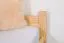 Lit simple / lit d'appoint en bois de pin massif, naturel A14, sommier à lattes inclus - Dimensions 90 x 200 cm 