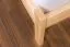 Lit simple / lit d'appoint en bois de pin massif, naturel A14, sommier à lattes inclus - Dimensions 90 x 200 cm 