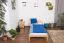 Lit simple / lit d'appoint en bois de pin massif, naturel A14, sommier à lattes inclus - Dimensions 90 x 200 cm 