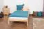 Lit simple / lit d'appoint en bois de pin massif, naturel A14, sommier à lattes inclus - Dimensions 90 x 200 cm 