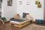 Lit simple / lit d'appoint en bois de pin massif, naturel A14, sommier à lattes inclus - Dimensions 90 x 200 cm 