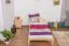 Lit simple / lit d'appoint en bois de pin massif, naturel A14, sommier à lattes inclus - Dimensions 90 x 200 cm 