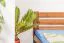 Lit pour enfant en bois de pin massif, couleur noyer massif A23, avec sommier à lattes - Dimensions 160 x 200 cm