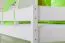 Lit d'enfant superposé Martin hêtre massif, laqué blanc, sommier à lattes inclus - 90 x 200 cm, divisible