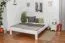 Lit junior en pin massif blanc | 180 x 200 cm | Avec sommier | Design moderne et robuste