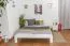 Lit junior en pin massif blanc | 180 x 200 cm | Avec sommier | Design moderne et robuste