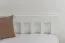 Lit double / lit d'appoint en pin massif laqué blanc 75, avec sommier à lattes - Dimensions 180 x 200 cm
