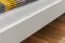 Lit junior en pin massif blanc | 180 x 200 cm | Avec sommier | Design moderne et robuste