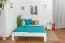 Lit junior en pin massif blanc | 180 x 200 cm | Avec sommier | Design moderne et robuste